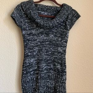Poetry Gray Cowl Neck thick knitted top size Small